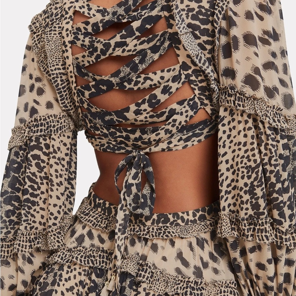 ZIMMERMANN ALIA CUTOUT DRESS ANIMAL PRINT
